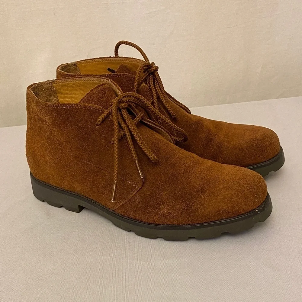Ralph Lauren Suede Leather Chukka Boots Women’s Size 7.5 Rust Brown